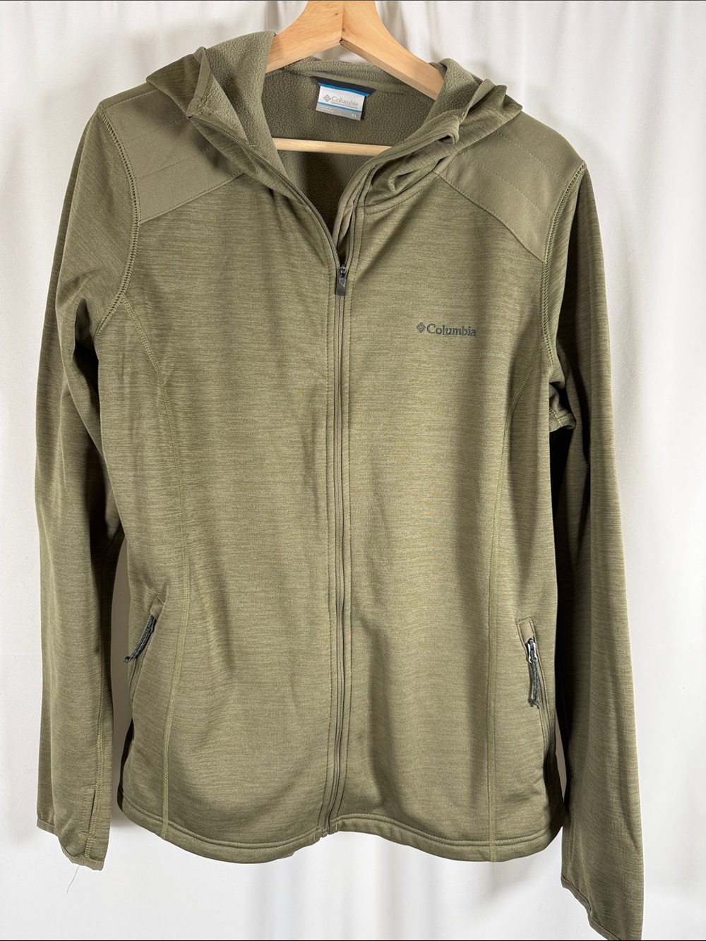 Columbia Olive Green Hooded Full-Zip Jacket
